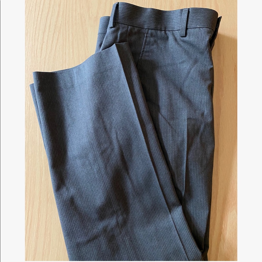 Grey Striped Express Producer Slacks